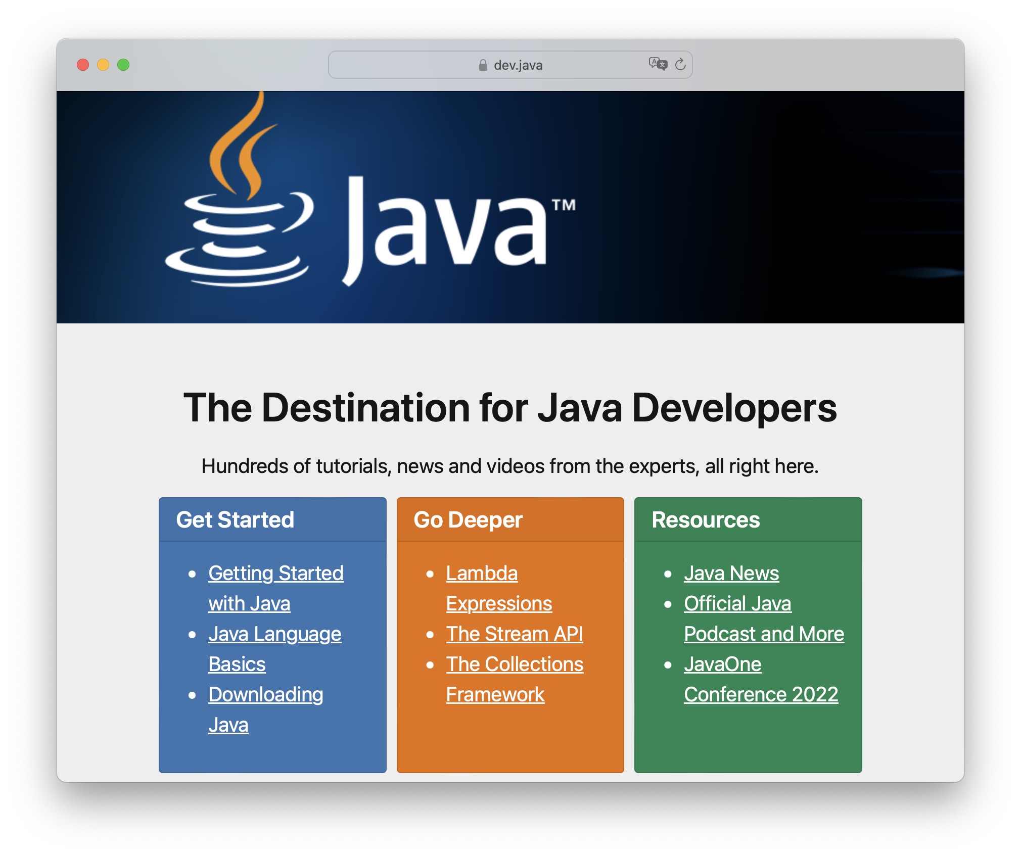 Dev.java for learning