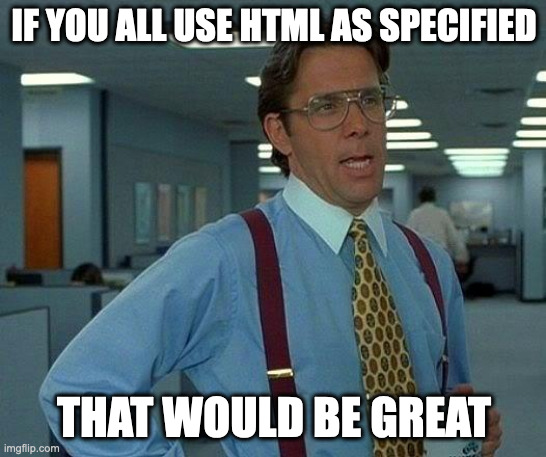 please use html